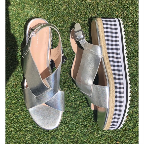 zara gingham sandals